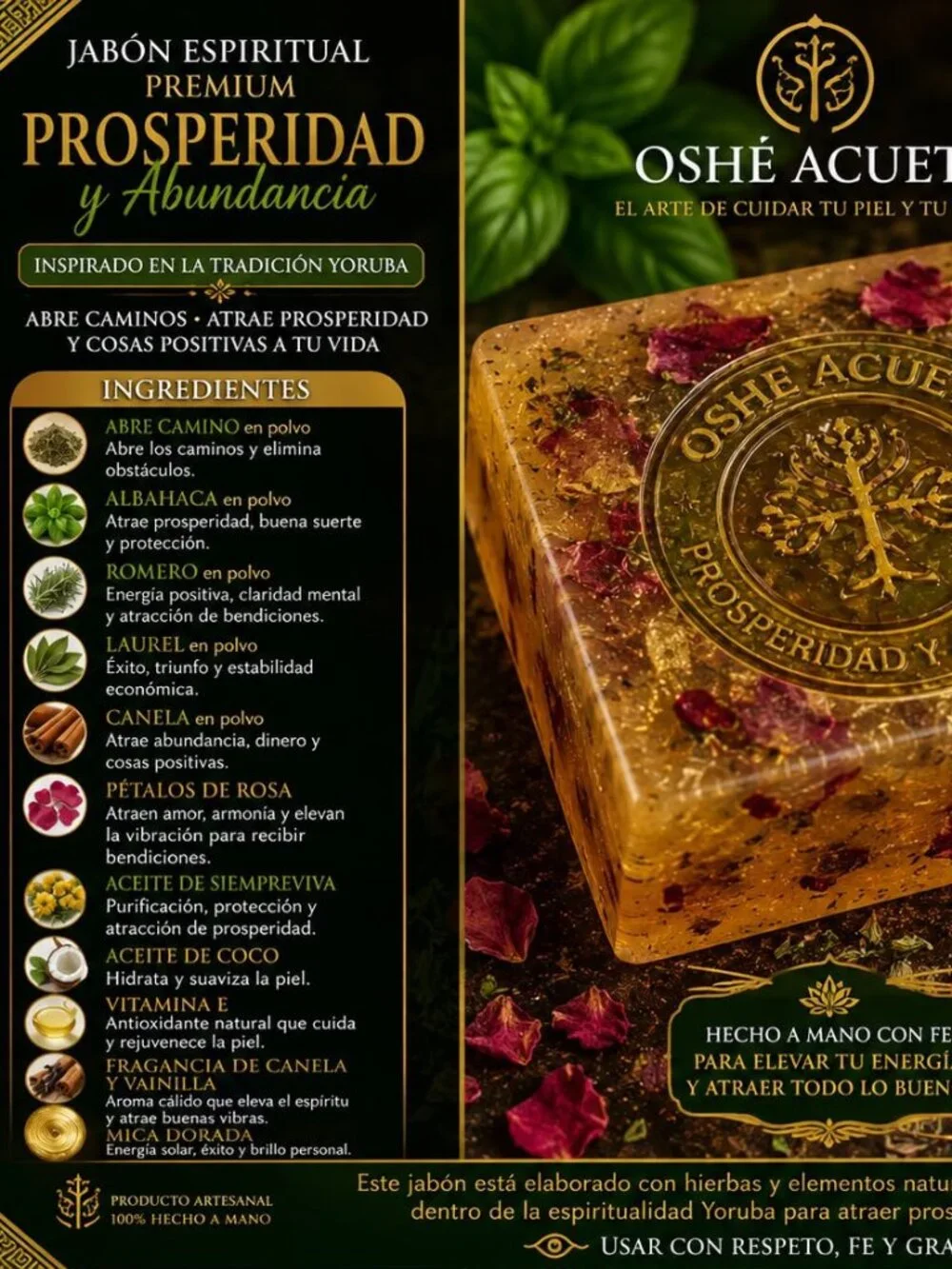 OSHE ACUETI Jabón Unisex Prosperidad 130 g